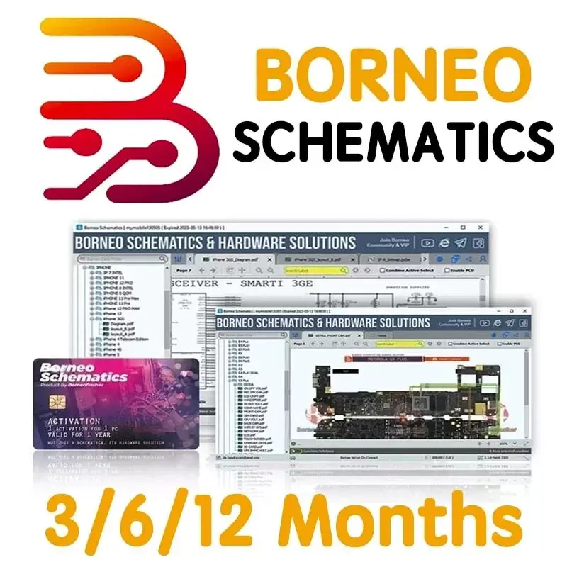 Borneo Schematics 2 Users (6 Months) Activation/Renew Code